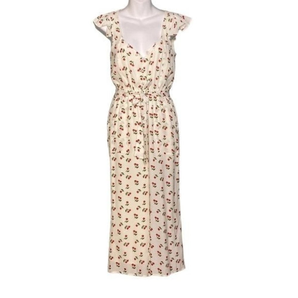 SOLD For Love & Lemons Cherry Print Jumpsuit - Picture 2 of 8